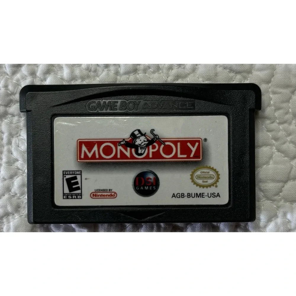 Monopoly for Nintendo Game Boy Advance GBA Authentic Cartridge